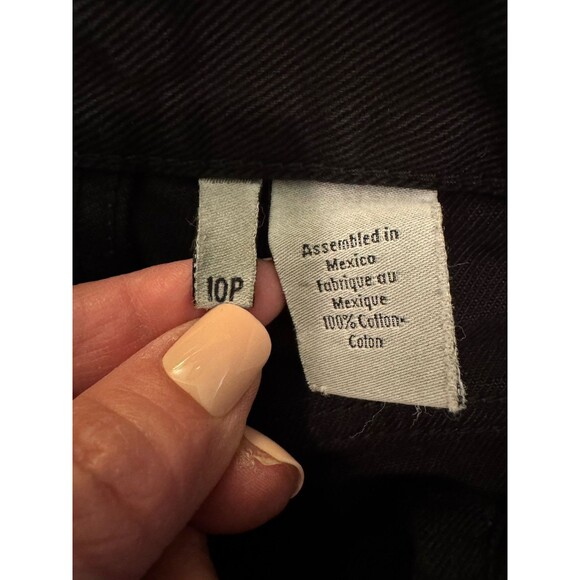 Vintage 90s Calvin Klein Women's Petite Jeans Tag Size 10p Waist 25 Black Rigid - Picture 4 of 6